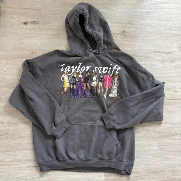Taylor Swift Tops - Taylor Swift The Eras Tour Folklore Album Hoodie Sweatshirt Grey Size XXL